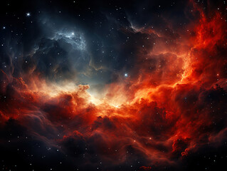 Glorious space, nebulae and stars in infinity