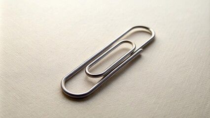 Paper clip isolated on background, stationery, office supplies, metal, tool, attachment, fastener, isolated, clasp, silver, clip