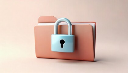 Locked folder representing data security and protection.