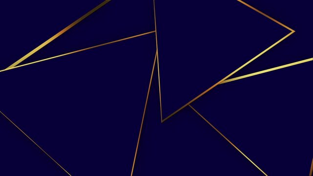 luxury abstract background footage animation blue with creative geometric line gold effect