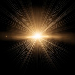 Obraz premium Burst Light Effect with Flare isolated in Black Solid Background