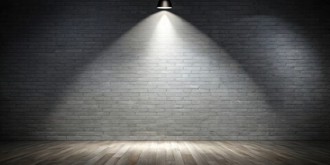 Obraz premium Spotlight shadow overlay creating dramatic effect on a blank wall , spotlight, shadow, overlay, lighting, effect