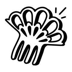 Obraz premium A hand drawn icon of a comb pin