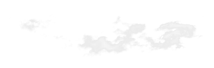 White Cloud Isolated on Transparent Background