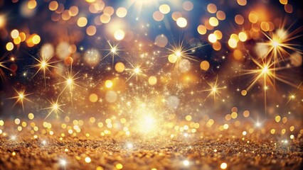 Abstract festive background with glittering bokeh and sparks, festive, abstract, background, glittering, bokeh, sparks