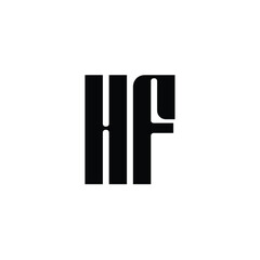 HF monogram logo design letter text name symbol monochrome logotype alphabet character simple logo