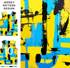 Abstract concept vector jersey pattern template for printing or sublimation sports uniforms football, volleyball, basketball, e-sports, cycling and fishing. Pattern jersey printing.