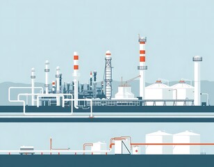 Obraz premium oil refinery factory