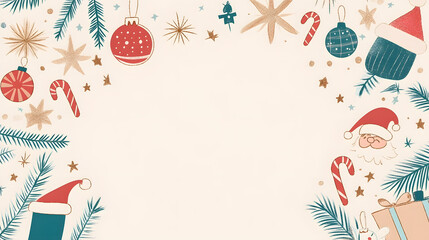 Luxurious Christmas new year card and Holiday Promotion Banner with Elegant Ornaments, for Tags, Posters, and Banners with Space for Text