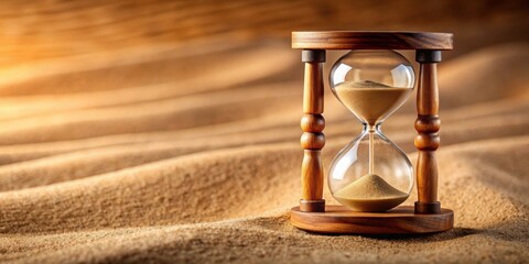 Wooden hourglass with flowing sand measuring time, wood, hourglass, sand, flowing, time, measurement, countdown