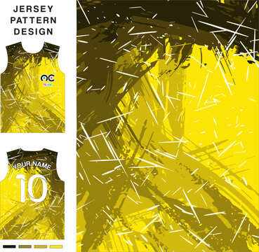 Abstract concept vector jersey pattern template for printing or sublimation sports uniforms football, volleyball, basketball, e-sports, cycling and fishing. Pattern jersey printing.