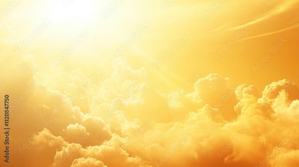Poster golden hour clouds and sunlight ideal for sky replacement in contemporary photo editing and digital 