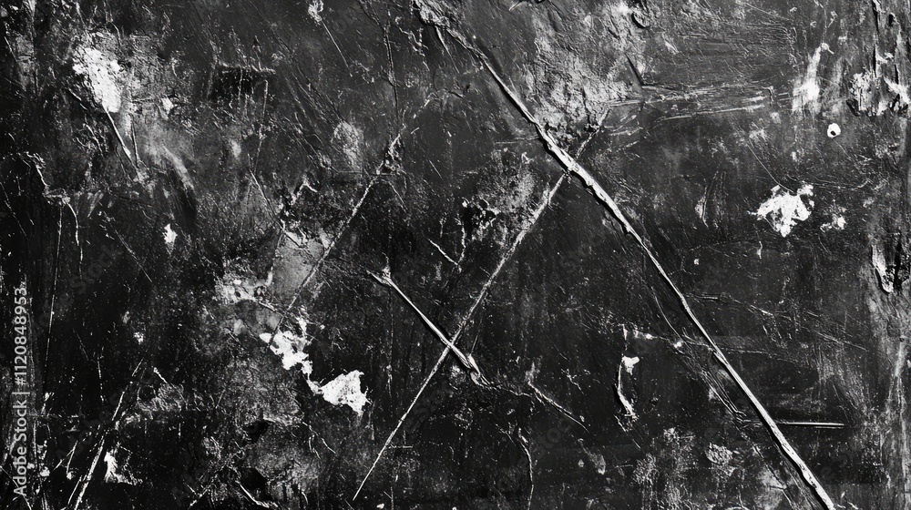 Poster abstract textured background of a scratched grunge metal surface in black and white for industrial o
