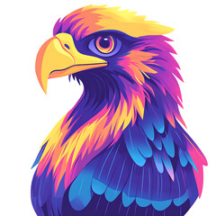 Obraz premium Vibrant Colorful Bird Portrait with Striking Feathers and Expression