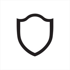Shield silhouette vector icon design whit a white background.