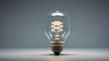 Isolated lightbulb on a clear backdrop