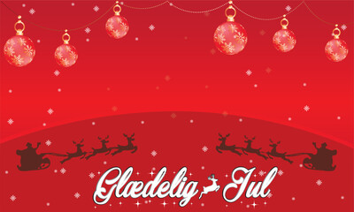 Merry Christmas Background in Danish.