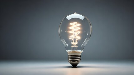 Isolated lightbulb on a clear backdrop