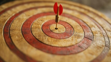 KPI Evaluation and Goal Setting Concept with Dartboard Target for Business Success and Performance Measurement