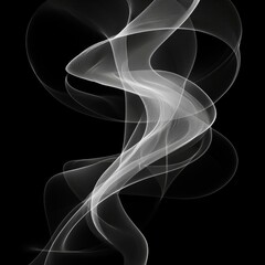 Unique Transparent Smoke Isolated in Black Background