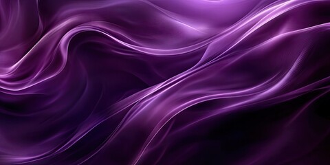 Fototapeta premium Abstract dark purple gradient with wavy lines that overlap and fade into a dreamy, smooth texture, suitable for modern digital designs.