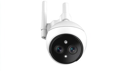 Wifi security camera for smart home applications featuring dual lenses and wireless installation technology for enhanced safety and surveillance.