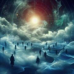 8 Fog Rolling In Mysterious holographic depiction of fog rolling