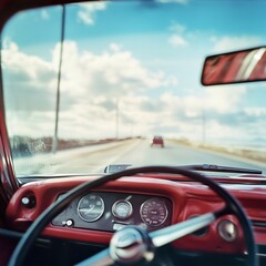 Classic Car Road Trip: Summer Journey on Open Road