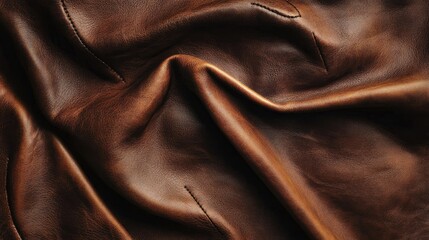 Fototapeta premium Rich brown leather texture background for elegant and stylish design projects showcasing luxury and craftsmanship.
