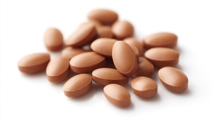 Lentil supplements on white background showcasing healthy nutrition and wellness lifestyle for dietary choices and herbal medicine use