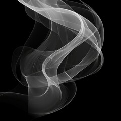 Unique Transparent Smoke Isolated in Black Background