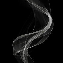 Unique Transparent Smoke Isolated in Black Background