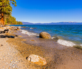Turquoise Water on The Shore of Lake Tahoe, Ed Z'berg- Sugar Pine Point State Park, Tahoma,...