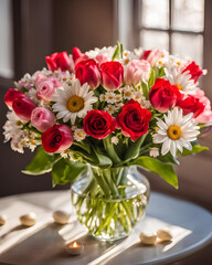 Obraz premium fresh bouquet gift, new year bouquet gift, valentine’s day bouquet, wedding bouquet gift, Diwali bouquet, Eid bouquet gift, mother’s day bouquet, favorite bouquet gift, festive bouquet for new year, r
