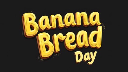 Obraz premium banana bread day background illustration template