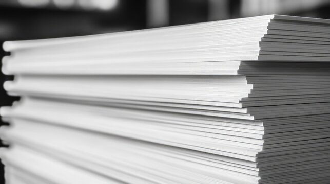 PVC white plastic sheets stacked for construction and design applications showcasing their light weight and durability in a monochrome setting