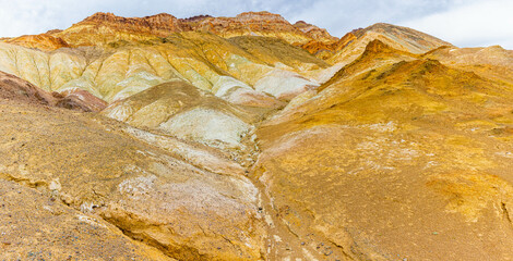 Painted Mountains of Artist's Palette, Artist Palettes Drive,  Death Valley National Park, California, USA