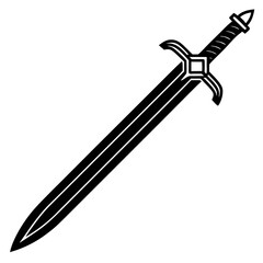 Broadsword. Broadsword Vector. Broadsword Silhouette. Silhouette Vector.