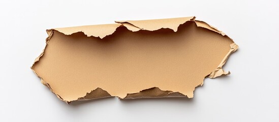 Fototapeta premium Torn Beige Paper with Ripped Edges and Blank Space.