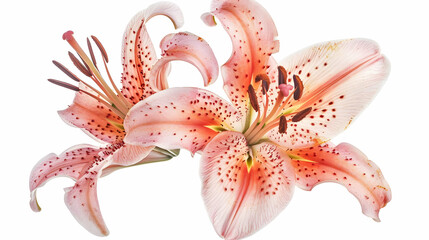 Pink Lily Flower Illustration