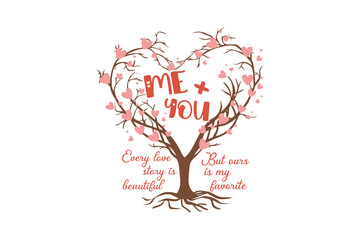 Naklejka premium Me and you Valentine Farmhouse Sign Design