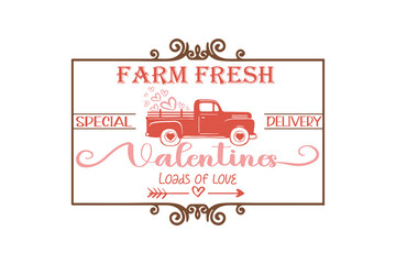 Farm Fresh Valentine Farmhouse Sign Design