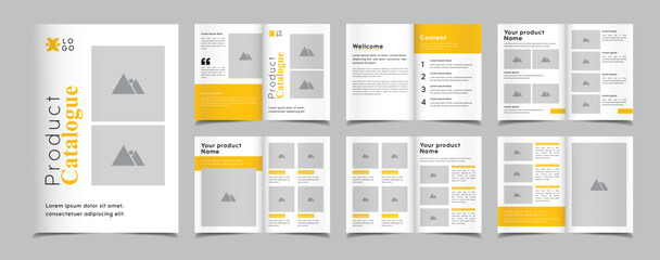 Company product catalog and company brochure minimal catalog template design
