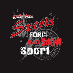 grunge style outsider sport Typography Graphic, t shirt design