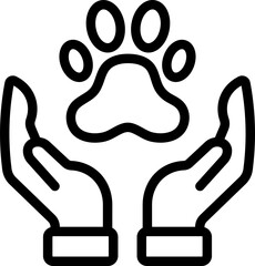 Pet Care Line Icon