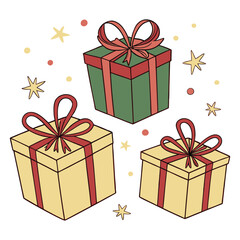 Christmas gift box vector illustration Adobe Illustrator Artwork