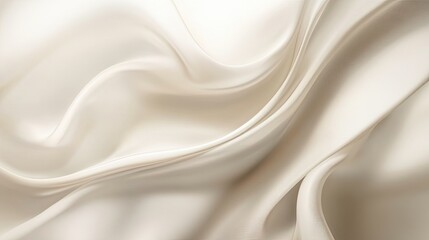 Obraz premium Soft Cream Satin Fabric Texture for Elegant Backgrounds and Designs