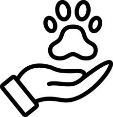 Pet Care Line Icon