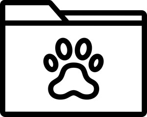 Pet Folder Line Icon