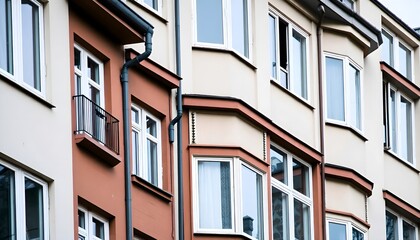 Fototapeta premium Distinct Architectural Styles of Homes on a City